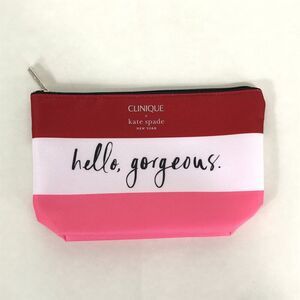 NWOT Clinique x Kate Spade New York "Hello Gorgeous" Small Makeup / Cosmetic Bag